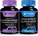 WELLNESS LABSRX Glucosamina Condroitina HSH □ Cápsulas de glicinato de magnésio