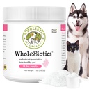 Wholistic Pet Organics WholeBiotics - Dog Probióticos Digestive Health Support & Imune Boost - 9 Strains - Prebióticos & Probióticos para cães & gatos - Gut Saúde para cães - 1 Oz - 28 Scoops