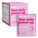 EBOOST Energia Beber & Eletrolítico em pó, 20 pacotes - Super pó de limonada rosa com açúcar não adicionado - mistura essencial de vitaminas, nootrópicos e cafeína natural e hidratação - pré e pós-treino
