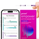 Proov - Empower Hormone Tracker em casa - para as mulheres 30-40+ - Entenda seu equilíbrio hormonal e estágio de perimenopausa - Medidas FSH, LH, Estrogênio e Progesterona - Kit de teste de 1 ciclo