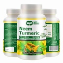 Neem Cápsulas Turméricas (Tablets) - Alta Potencial Azadirachta Indica Comprimidos, Folhas Neem e Cúrmica em Igual Razão - 300 Comprimidos, 150 Servindo, 1000 Mg. Pacote de 1.