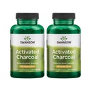 Swanson Activated Charcoal - Suplemento Natural Suportando Absorção Saudável - Ajuda w/Bloating & Mantendo Regularidade Bowel - (120 cápsulas, 520mg por serviço) 2 Embalagem