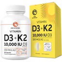 Vitamina D3 K2 5000 UI para o sistema imunológico, ossos fortes e dentes de apoio ; Vit D3 125mcg, Vitamina K2 MK7 100mcg, cálcio 210mg e BioPerine 3rd-Party testado, Não-GMO 60 cápsulas (fornecimento de 2 meses)