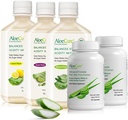 AloeCure Organic Aloe Vera Digestion Set - 5 Pack - Uva, Natural, suco de limão, 2pcsxAloe Vera Cápsulas 60caps
