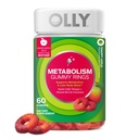 OLLY Metabolismo Anel Gummy, Metabolismo e Energia Celular Chewable Supplement,* Apple Cider Vinagre, Vitamina B12, Picolinato de Crómio, Apple Flavored, 60 Day Supply - 60 Count