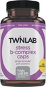 Tampas Twinlab Stress B-Complex - Suplemento de suporte energético com cápsulas de vitamina B12 e B6-250