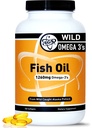 TGS Triple Strength Omega 3 Fish Oil Supplement - 1260mg EPA DHA para homens e mulheres - Arrotos, Puro Ómega 3 ácidos gordos de Wild Alaska Pollock em forma de triglicérido - 180 Cápsulas, 90 Servings