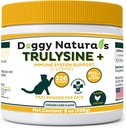 Trulysine Plus L-Lysine para gatos Suporte Imune pó oral 8oz/226g - Gatos e gatinhos de toda a idade, espirros, Nariz runny Squinting, Olhos aguados Flavor de fígado de frango (EUA) (226 Grams (900mg / Scoop))