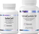 SafeCell S-Acetil Glutationa Supplement for Neuro Health Support & TetraCumin SR Joint Support Supplement, Sustained Release Turmeric Curcumin Metabolite