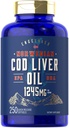 Carlyle Cod Liver Oil Softgels 1245mg Contagem de 250 noruegueses Não OGM, sem glúten