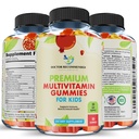 Pastilhas multivitamínicas Premium para crianças e crianças - mastigáveis Vitaminas Diárias Essenciais A, C, D3, E, B6, B12, Biotina - Sem alta-frutose-Syrup ou Adoçantes Artificiais - 60 chicletes, suprimentos de 30 dias