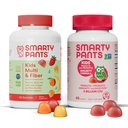 SmartyPants Kids Multivitamin Fiber Supplement Gummies and Probiotic Immunity Bundle: Ómega 3 Fish Oil (EPA/DHA), Vitamina D3, C, Vitamina B12, B6, Suplemento de suporte digestivo e imunológico (30 fornecimento dia)