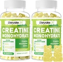 ElevaçãoVida Creatina Gummies mono-hidratada 5g para homens Mulheres - Suplemento mastigável sem açúcar. 180 Gummies Limão