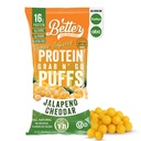 Melhor do que bom Savory Keto Jalapeno Cheddar Protein Puffs -16g proteína sem glúten, baixo açúcar, baixa caloria, Diabetic Friendly Snacks -Snack baixo carboidratos, saudável crianças, sem sabores artificiais (12-Pack)