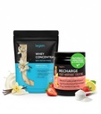 LEGION Post Treino Recuperação Stack – Recarregar Creatina Pós Treino Drink (Strawberry Limonada) + Whey Protein Powder (Vanilla) – Crescimento muscular, força e suporte de recuperação – 30 Servings Cada