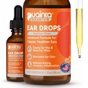 PUAINTA limpador do ouvido do cão, gotas naturais do ouvido do cão e tratamento da infecção, solução de limpeza do ouvido do cão de prata quântica para coceira, irritação e construção de cera, 1 oz