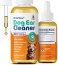 Pup Labs Ear Clear, Natural Dog Ear Cleaner e Tratamento Infecção para Cães, Dog Drops para Coceira, Irritação, & Wax Build-Up, 1 oz garrafa com Dropper