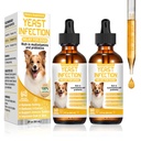 Tratamento da Infecção pelo Levedo para Cães, Tratamento da Infecção Orelha do Cachorro, Orelha Comichosa, Sintomas de Pele & Alergia Alívio-Reduz Inflamação & Alívios Irrigação, Dog Supplement Drops with Multivitamins Probióticos