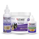 Zymox Enzymatic Ear Wipes, Ear Cleanser, & Ear Solution Without Hydrocortisona for Dogs and Cats - Product Bundle - for Dirty, Waxy, Smelly Ears and to Soothe Ear Infections