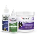 PET KING BRANDS ZYMOX Enzimatic Ear Wipes and Otic Ear Solution for Dogs and Cats - Product Bundle - for Dirty, Waxy, Smelly Ears and to Soothe Ear Infections, 100 ct, 4 oz and 4 oz
