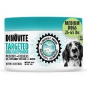 Pó Dental Dog Dinovite, Purificador de respiração livre de escovas e dentes Limpeza Dental Care Powder com Probióticos e Postbióticos, Tratamento Oral Mau Respiração, Cães Médios, Made in USA, 30 Day Supply