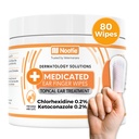 Toalhitas de dedo de ouvido medicado Nootie com clorexidina para cães, Wipes de limpeza de ouvido de cachorro gentil para coceira, ouvidos sensíveis - Ajuda a remover cera, acúmulo de sujeira, e Odor 80 Wipes - Made in USA