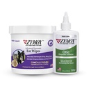PET KING BRANDS ZYMOX Enzimatic Ear Wipes e Solução Ótica Hidrocortisona Grátis para Cães e Gatos - Pacote de Produto - para Sujo, Waxy, Orelhas Fedorentas e Para Aliviar Infecções, 100 Count Wipes & 4 oz Garrafa