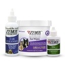 PET KING BRANDS ZYMOX Enzimatic Ear Wipes, Ear Cleanser, & Otic Ear Solution for Dogs and Cats - Product Bundle - for Dirty, Waxy, Smelly Ears and to Soothe Ear Infections, 100 ct, 4 oz e 1,25 oz