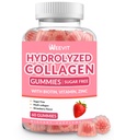Pastilhas de colágeno para mulheres, pastilhas de colágeno hidrolisadas com biotina, goma de colágeno com vitamina B12, C, D, Zinco para unhas de pele de cabelo