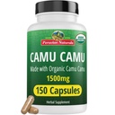 Naturals Peruano Vitamina C Orgânica de Camu Camu Cápsulas 1.500mg - 150 comprimidos Vegan, Vitamina C Natural de todo o alimento Camu Berry Organic, Non-GMO