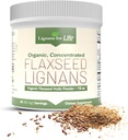 Lignans for Life - Natural Bulk Ground Flaxseed Powder - Omega 3 & 6 ácidos gordos preenchidos Antioxidantes de alta fibra - Suporte Coração saudável & cabelo, Sistema imunológico saudável - 60 Servings 80mg por guia, 1 Pack