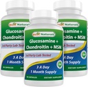 Best Naturals, Glucosamina Condroitin HSH Supplements, 2600 mg por serviço, 90 cápsulas (90 contagem (Pacote de 3))
