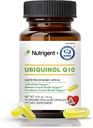 Ubiquinol CoQ10 50 mg, cápsulas orgânicas cheias de líquido, alta absorção Coenzima Q10 Suplementos, antioxidante para a saúde do coração e produção de energia, 30 contagem