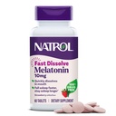 Natrol Melatonina 10mg Comprimidos de dissolução rápida - Morango Flavor, 60 Conde, Apoio ao Sono, Melatonina de dissolução rápida para adultos, Fornecimento de 60 dias