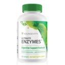 Youngevity Ultimate Ezymes® - Multi Enzimas para Digestão, Gás e Alivio Bloating - Betaine HCl, Ox Bile, Pancreatina 10X, Papain 6M, Pepsin 1/3000 (120 cápsulas)