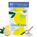 GOODONYA Hydration Organic Electrolyte Drink Mix, Certified Organic Hydration Powder, Non-GMO, Biochecked Glyphosate Free, Baixo açúcar, sabor de limonada, Sem sabores artificiais, 20 Servings