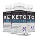 (3 Pack) Keto avançado 1500 Keto comprimidos 1275MG nova e melhorada fórmula contém maçã Cider Vinagre Extra virgem azeite em pó folha de chá verde 180 cápsulas