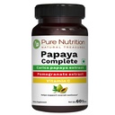 Pure Nutrition Papaya Complete - 60 Veg Cápsulas (Supports Platelet Immunity & Digestion) Cada cápsula contém 500mg Carica Papaya Fruit and Leaf Extract. Não-GMO, sem glúten