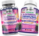 SAÚDE FRESCA Elderberry Gummies e Complexo de Apoio Imune Elderberry