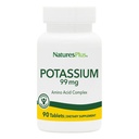 Nature Plus Potássio 99 mg, 90 Comprimidos - Suporta Equilíbrio Eletrolítico Saudável e Globalmente Bem-Estar - Glúten Livre, Vegetariano - 90 Servimentos