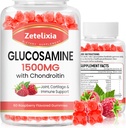 2 Pacote Glucosamina Condroitin Gummies, Glucosamina Condroitin com HSH, Elderberry, Açafrão - Suplemento de suporte conjunto para adultos, homens e mulheres, 120 contagem