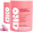 O Positiv URO Probióticos Vaginais para Mulheres pH Balanço com Prebióticos & Lactobacillus Mistura Probiótico - Suplemento de Saúde Vaginal - Promover Odor Vaginal saudável & Flora Vaginal, 60 Contagem (Pacote de 2)