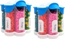Organizador de comprimidos extra grande diário, semanalmente, garrafa de suplemento mensal, Dispensador de comprimidos bonito Blossom com 7 compartimentos XL (2 pacote Combo) (Light Blue 2 Pack)