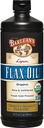 Lignan orgânico de Barlean Omega 3 Flaxseed Oil Liquid Supplement for Men and Women, Cold Press Flax Seeds, 7230mg ALA Fatty Acid, Vegan and Gluten Free, 32 oz