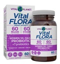 Planeta Vital - Mulheres Flora Vital Mais de 55 Probiótico diário, 60 bilhões de UFC, Strains Diversos, Prebióticos Orgânicos, Suporte Vaginal e Imune, Probióticos Saúde Digestiva para Mulheres 60 Cápsulas