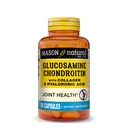 MASON NATURAL Glucosamina Condroitina com Colágeno e Ácido Hialurónico, Cápsulas de Fornecimento de 45 dias para Articulação Normal, Mobilidade, Flexibilidade e Suporte de Envelhecimento, 90 Cápsulas
