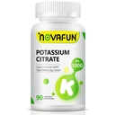 Citrato de potássio 1000mg, Suplemento de potássio para Cãis de Perna, Músculo & Saúde do Coração, Vegan, Não-GMO, Glúten Grátis, 90 Cápsulas