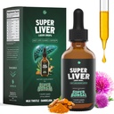 SuperBonsai Super suporte de fígado com cardo de leite - Tudo Natural Liver Cleanse Detox & Repair Aid - Doctor-Formulated Fígado Suplemento - Suplementos de ervas líquidas para a saúde do fígado - 1 mês de fornecimento