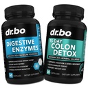 Enzimas Digestivas & Detox Cleanser Colón - Suplemento Digestion & 15 dias comprimidos de limpeza intestinais para mulheres e homens - rápido laxante natural para alívio da constipação & Bowel Suplementos Movimento para gut