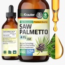 BIO KRAUTER Saw Palmetto Extract - Vegan Saw Palmetto para homens e mulheres - Apoio urinário - Álcool & Açúcar Livre - 4 Fl.Oz.